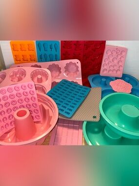 Large Silicone - Plastic Mold Lot for Crafting